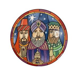 Mikasa Ultra Cream By Dan Scannell "Wise Men" Porcelain Trinket Box Japan